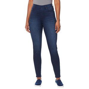 NEW! 5 Pocket Super Stretch Jeggings, Dark Wash Denim - Plus Size TALL